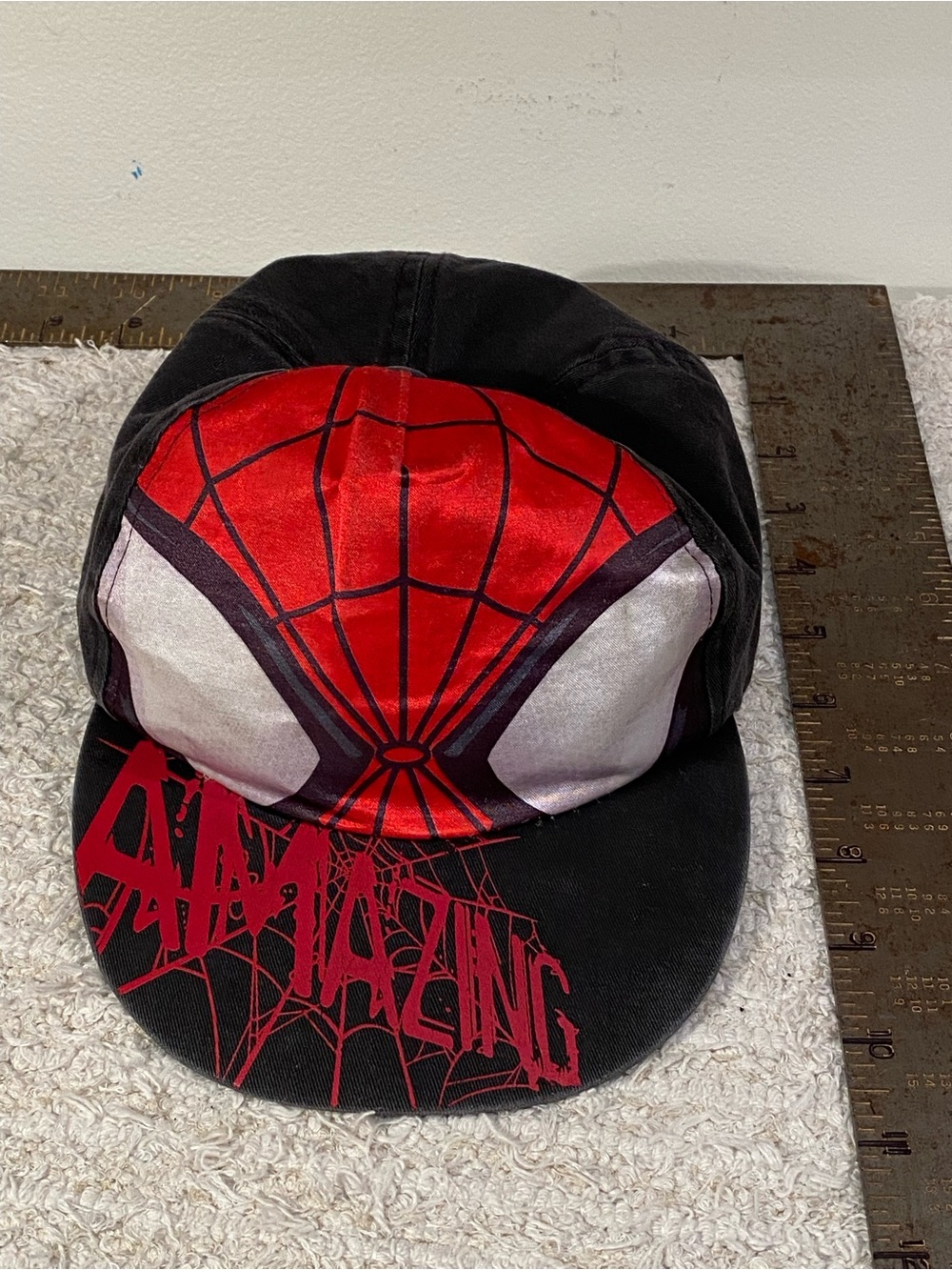 Kids Spider-Man Themed Black and Red Cap